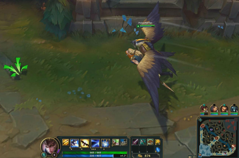 Illustration for article titled Quinn's New Bird Form In League Of Legends Looks Kinda Silly